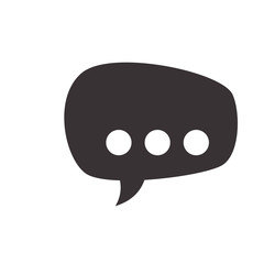 black chat bubbles to message icon, vector illustration