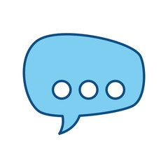silhouette chat bubbles to message icon, vector illustration