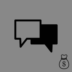 Fototapeta premium Speech Bubbles Icon. Chat pictogram icon stock vector illustration