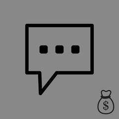 Speech Bubbles Icon. Chat pictogram icon stock vector illustration