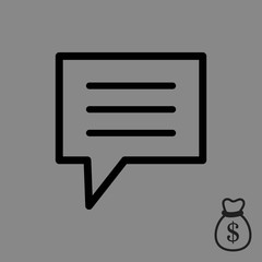 Speech Bubbles Icon. Chat pictogram icon stock vector illustration