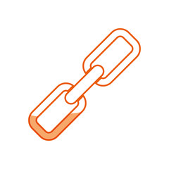 silhouette chain symbol icon design, vector illustration