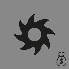 circular saw icon stock vector illustration flat design