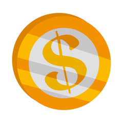 gold coins money save, vector illustration design