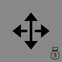 arrow icon stock vector illustration flat design