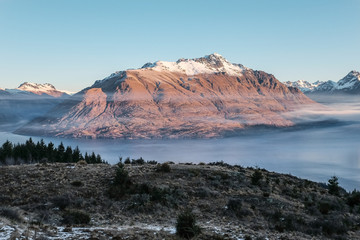 Landscape of lake and mountain