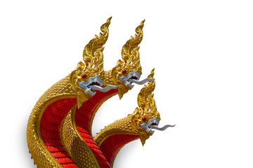 Naga sculpture in the temple