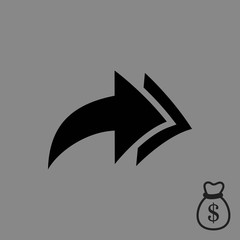 Obraz premium arrow icon stock vector illustration flat design