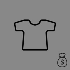 t-shirt icon stock vector illustration flat design
