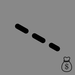 dash-dotted line icon stock vector illustration flat design