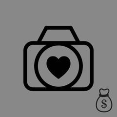 wedding photo icon stock vector illustration flat design