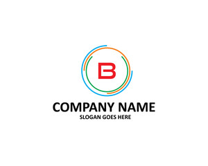 B Letter Circle Logo
