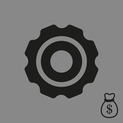 gear icon stock vector illustration flat design