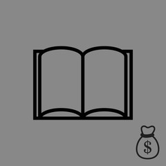 open book icon stock vector illustration flat design