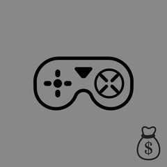 joystick icon stock vector illustration flat design