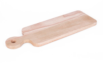Wooden tray on a white background.