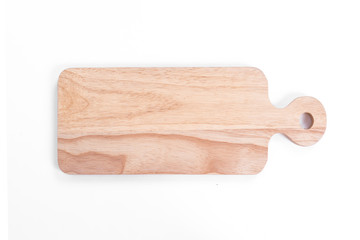 Wooden tray on a white background.