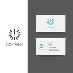 Electronics services or goods company logo and business card template