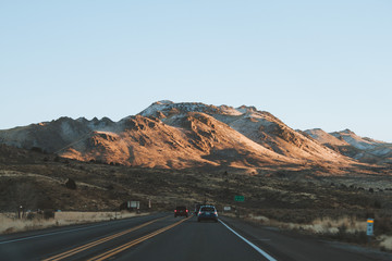 Beautiful Mountain and Long Highway Road