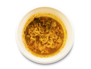Thai Spicy noodle cup isolated