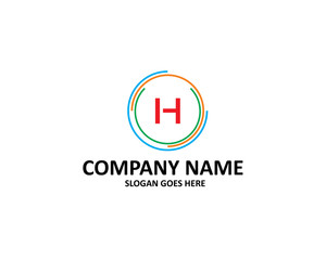 H Letter Circle Logo