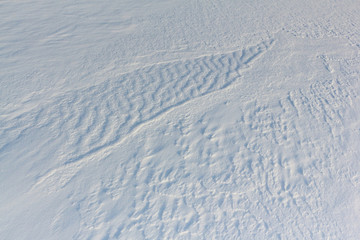 Snow background natural  on a river surface in the winter