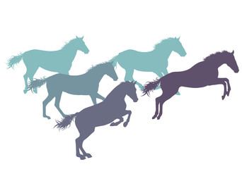 Horse abstract vector background isolated