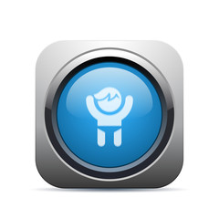 Square Push-Button - Vector