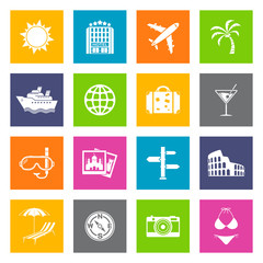 Summer and travel icons