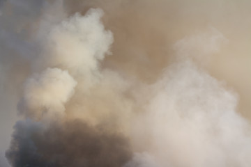 Smoke background, fire, bad ecology