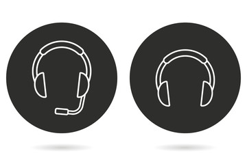 Headphone - vector icon.