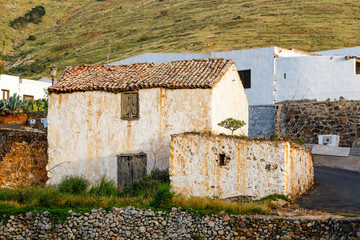 Central square in Betancuria village on Fuerteventura Island, Spain