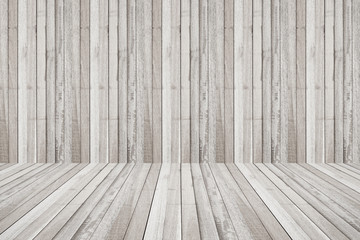White wood background.