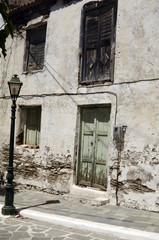 Fototapeta na wymiar Petite ville de Fourni (Île grecque)