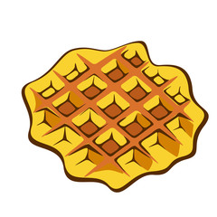 Delicious crispy Viennese wafers on white background.