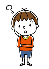 男の子：疑問、わからない