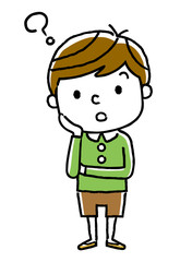 男の子：疑問、わからない
