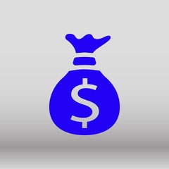 Money bag icon stock vector illustration