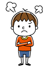 男の子：怒る
