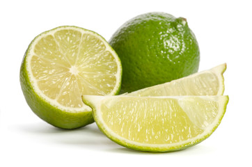 Lime with its juicy slices