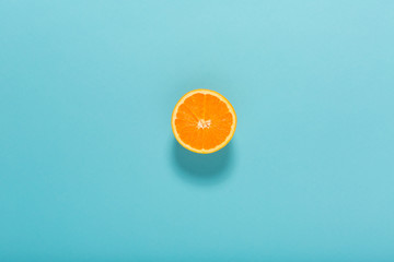 Halved fresh orange