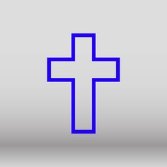 cross icon vector illustration. Flat design style