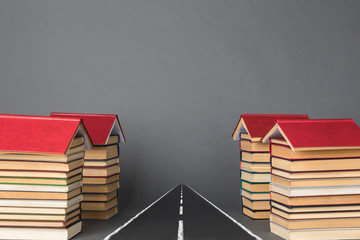 Education concept. Books as a basis for perspectives of development