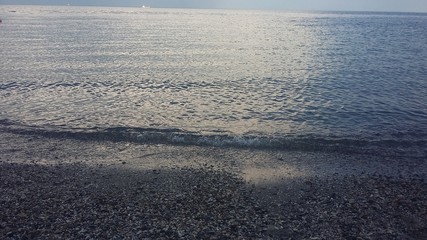 Seascape, sand calm summer