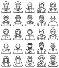flat icon people and profession