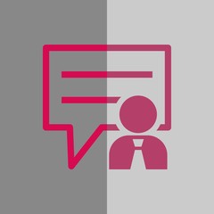 speaking of people, the chat icon stock vector illustration