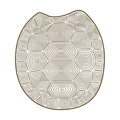 Obraz premium Carapace turtle Zen Tangle. Coloring book with shell tortoise.