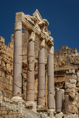 Ruins of the ancient Roman sacred site Baalbek, Lebanon