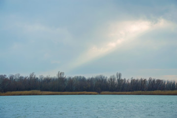Autumn river landscape
