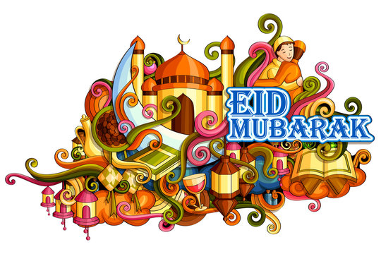 Eid Mubarak Blessing for Eid background